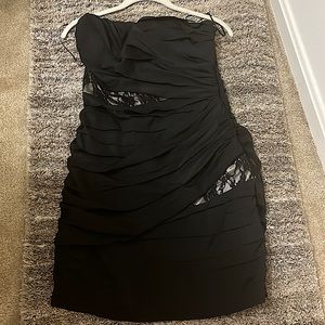 Express Strapless Black Mini Dress Size 10